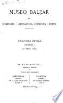 Museo Balear de historia y literatura, ciencias y artes