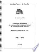 Naissances et Baptêmes de la Paroisse Saint-Raymond Nonnat de Saint-Raymond de Portneuf