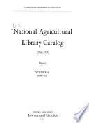 National Agricultural Library Catalog, 1966-1970: Names