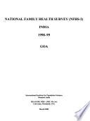 National Family Health Survey (NFHS-2), India, 1998-99: GOA