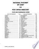 National Five Digit Zip Code and Post Office Directory