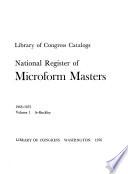 National Register of Microform Masters