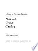 National Union Catalog