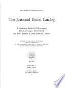 National Union Catalog