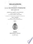 Négociations relatives à la succession d'Espagne sous Louis XIV