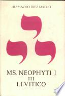 Neophyti 1, Targum Palestinense manuscrito de la Biblioteca Vaticana. Tomo III. Levítico
