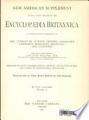 New American Supplement to the Latest Edition of the Encyclopedia Britannica
