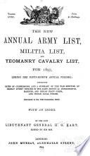New Annual Army List, Militial List, and Indian Civil Service List ...