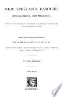 New England Families, Genealogical and Memorial