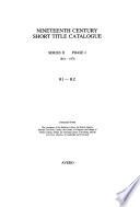 Nineteenth Century Short-title Catalogue: phase 1. 1816-1870