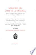 Nobiliario del Valle de la Valdorba con los escudos de armas de sus palacios y casas nobles