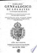 Nobiliario genealogico de los reyes y titulos de España