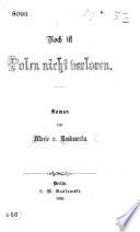 Noch ist Polen nicht verloren. Roman