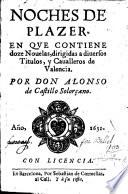 Noches de plazer, en que contiene doze novelas
