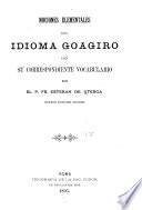 Nociones elementales del idioma goagiro con su correspondiente vocabulario