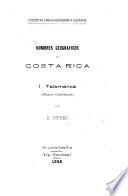 Nombres geograficos de Costa Rica