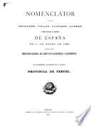 Nomenclátor de las ciudades, villas, lugares, aldeas y demás entidades de población de España en 1. de enero de 1888