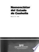 Nomenclátor del Estado de Coahuila