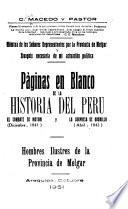 Nómina de los señores representantes por la Provincia de Melgar ... el combat de Motoni y la sorpresa de Orurillo