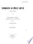 Norges gamle love indtil 1387