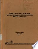 Normas de Personal Vigentes Del Instituto Interamericano de Cooperacion Para la Agricultura
