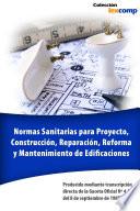 Normas Sanitarias para Proyecto, Construcción, Reparación, Reforma y Mantenimiento de Edificaciones