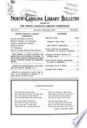 North Carolina Library Bulletin