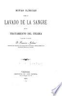 Notas clínicas sobre el lavado de la sangre en el tratamiento del cólera