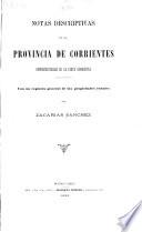 Notas descriptivas de la provincia de Corrientes