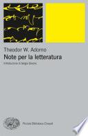 Note per la letteratura