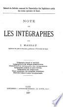 Note sur les intégraphes