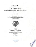 Notices sur divers manuscrits latins de la Bibliothèque Nationale
