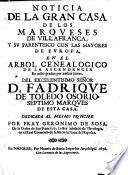 Notícia de la Gran Casa de los Marqueses de Villafranca... del Exmo Sr. D. Fadrique de Toledo Osorio...