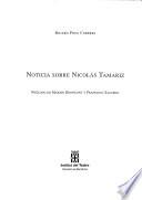 Noticia sobre Nicolás Tamariz
