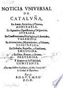 Noticia universal de Cataluna