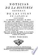 Noticias de la Historia General de las Islas de Canaria, etc