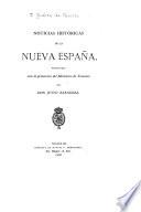 Noticias históricas de la Nueva España