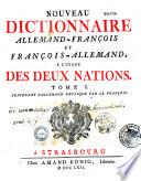 Nouveau dictionnaire Allemand-Français et Français-Allemand