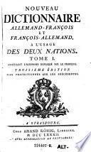 Nouveau Dictionnaire Allemand-François Et François-Allemand