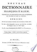Nouveau dictionnaire français-italien et italien-français