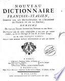 Nouveau dictionnaire François-Italien