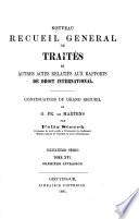 Nouveau recueil général de traités et autres actes relatifs aux rapports de droit international