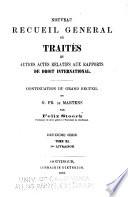 Nouveau recueil général de traités et autres actes relatifs aux rapports de droit international
