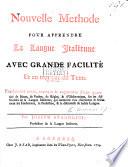 Nouvelle Methode pour apprendre la langue Italienne ... revüe ... et augmentée ... par J. Stanglini