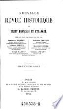 Nouvelle revue historique de droit français et étranger