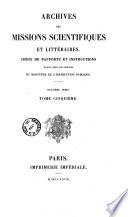 Nouvelles Archives des missions scientifiques et littéraires