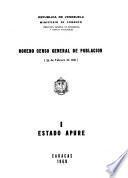 Noveno censo general de población: Estado Apure