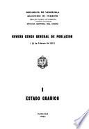 Noveno censo general de población: Estado Guárco