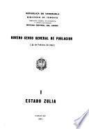 Noveno censo general de población: Estado Zulia