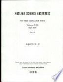 Nuclear Science Abstracts